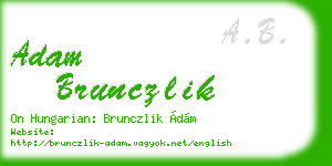 adam brunczlik business card